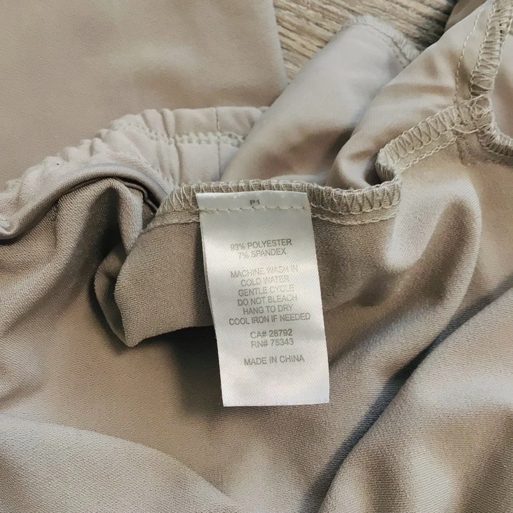 Joie Taupe High Rise Knit Pull On Split Hem Slim Tapered Leg Pants XS